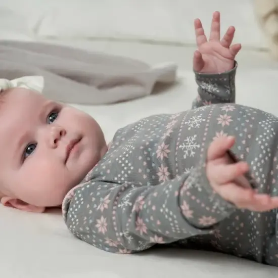 Gerber Baby Girls' Long Sleeve Onesies&reg; Bodysuits, 6-Pack image {2}