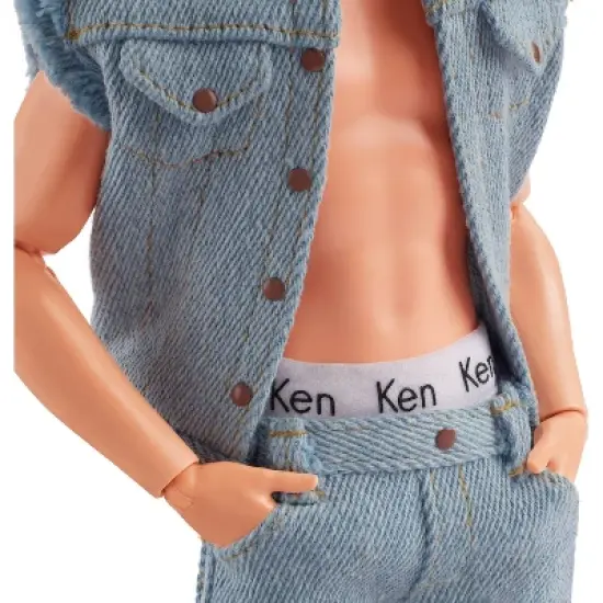 Barbie: The Movie Collectible Ken Doll Wearing Denim Matching Set image {2}