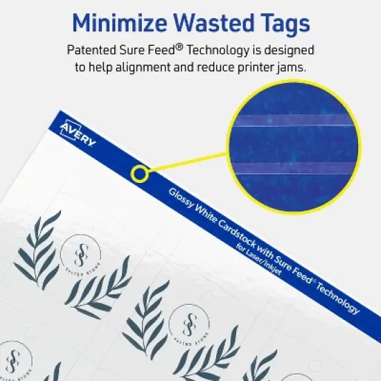 Avery Arched Square Tags, 2" x 2-3/16", Glossy White, 120 Total image {6}