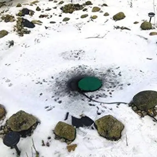 Farm Innovators PS-200 Floating Fish and Plant Safe All Pond De-Icer with Chew Proof Cord and Self Regulating Thermostat, Green image {2}