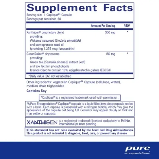 Pure Encapsulations XanthiTrim - Dietary Supplement to Support Healthy Metabolism and Metabolic Rate - 60 Caplique Capsules* image {1}