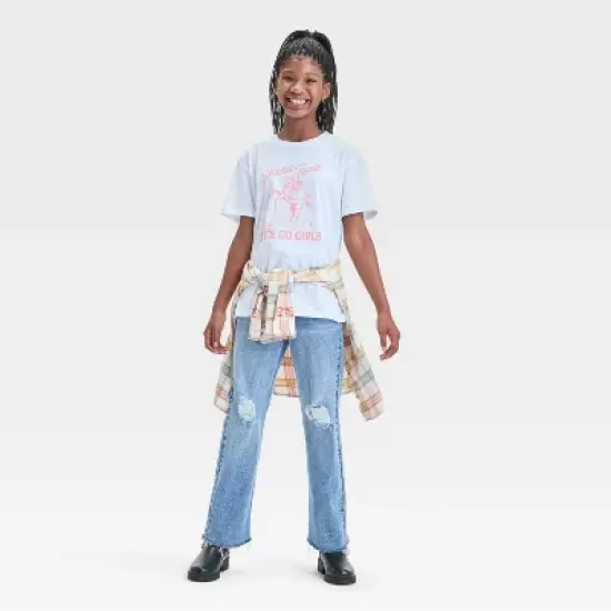 Girls' Shania Twain 'Let's Go Girls' Oversized Graphic T-Shirt - White image {3}