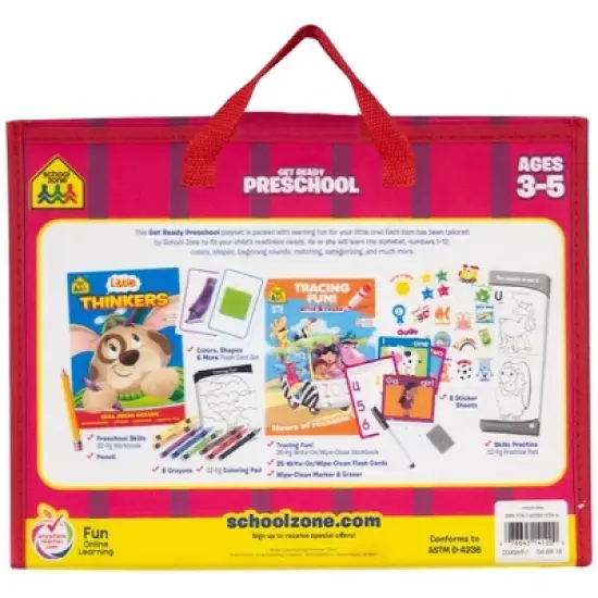 School Zone Get Ready Preschool Learning Playset - (Paperback) image {4}