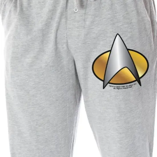 Star Trek The Next Generation Men's Starfleet Insignia Lounge Pajama Pants Heather Grey image {2}
