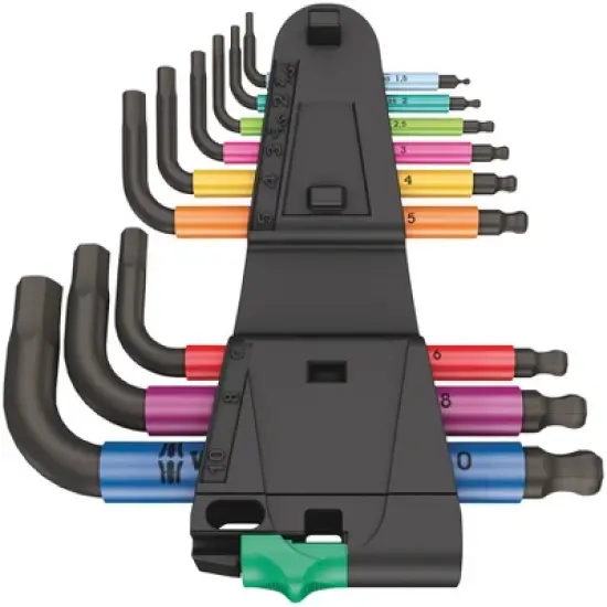 Wera 950/9 Hex-Plus Multicolour 2 L-key set, metric, BlackLaser image {1}