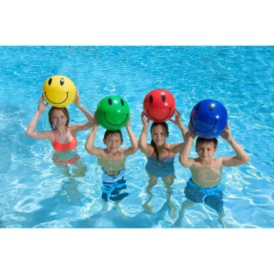 Poolmaster 16" Smile Play Beach Balls - 4pk image {2}