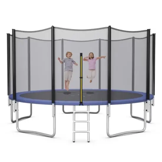 Costway 8/10/12/14/15/16 FT Outdoor Trampoline Bounce Combo W/Safety Closure Net Ladder image {12}