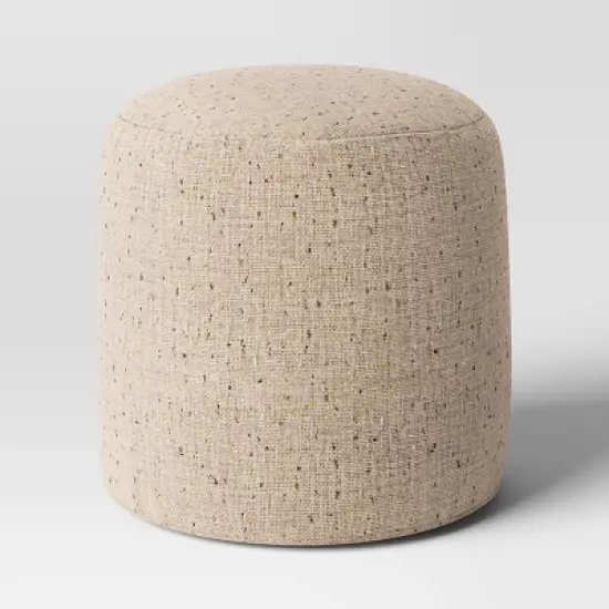 Speckled Pouf Ottoman Speckled Beige- Room Essentials&trade; image {2}