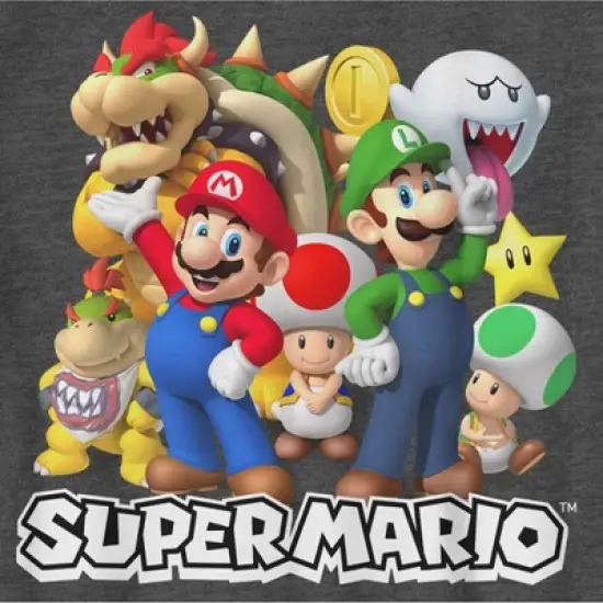 Boy's Nintendo Super Mario Bros. Group Portrait T-Shirt image {1}