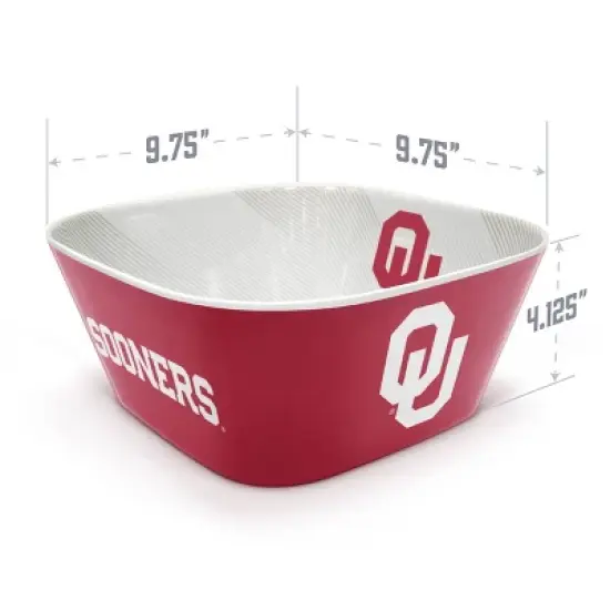 NCAA Oklahoma Sooners Serving Bowl: Melamine Rounded Square Tableware image {3}