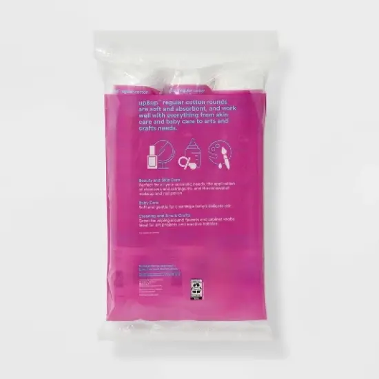 Basic Cotton Rounds Nail Polish and Makeup Remover Pads - 300ct/3pk - up&up&trade; image {2}