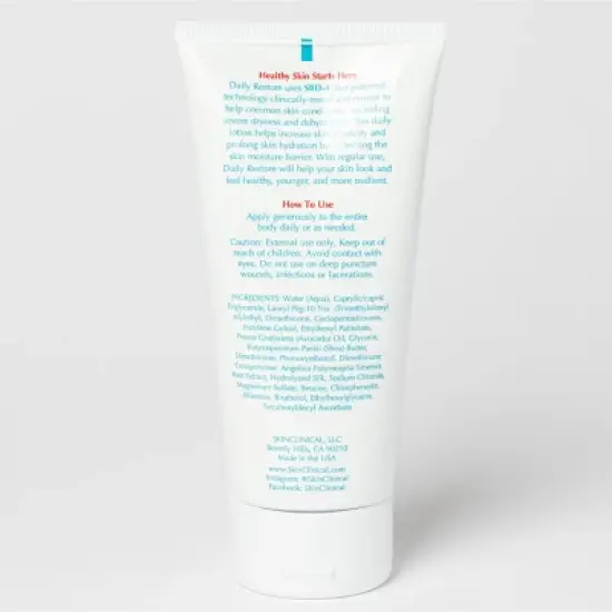 SkinClinical Daily Restore Hydrating Lotion with Shea Butter & Aloe Strong Moisturizer for Very Dry Skin, Patented Ingredient SBD-4 (6oz) image {2}