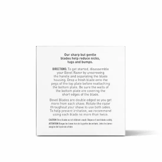 Bevel Men's Razor Blade Refills, Doubled Edge - 20ct image {2}