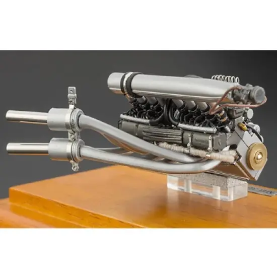 1955 Mercedes 300 SLR Mille Miglia Engine with Display Showcase 1/18 Diecast Model by CMC image {2}