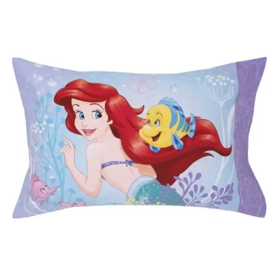 Disney The Little Mermaid Be Fearless Aqua, Lavender, and Orange Ariel 4 Piece Toddler Bed Set image {4}
