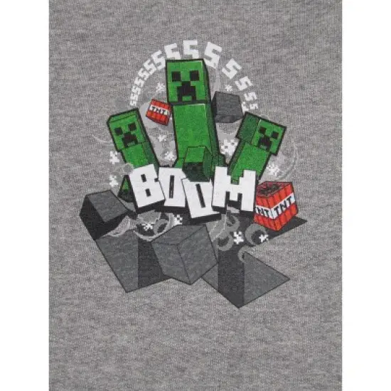 Minecraft Creepers Youth Athletic Gray Jogger Sweatpants image {1}