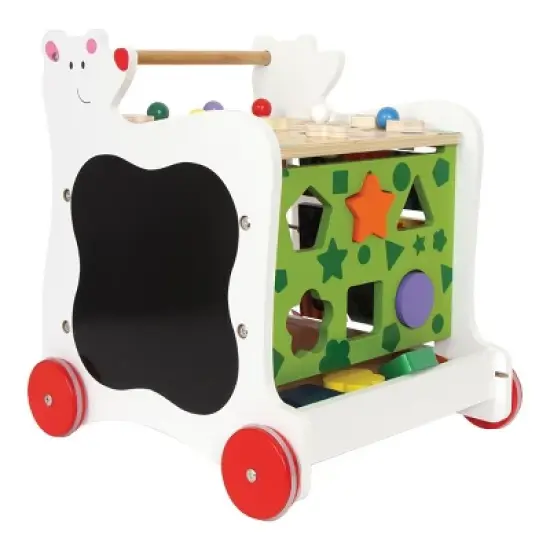 Small Foot Wooden Bear Baby Walker and Activity Center image {1}