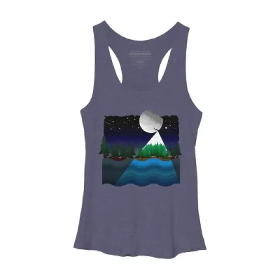 Women's Design By Humans Christmas night By recklessframee Racerback Tank Top image {4}