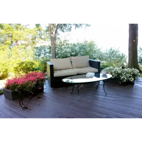 Emsco Trough Planter with Drainage Holes Rectangular Outdoor Planter Boxes image {7}