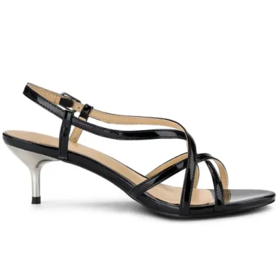 Allegra K Women's Slingback Strappy Kitten Heel Sandals image {6}