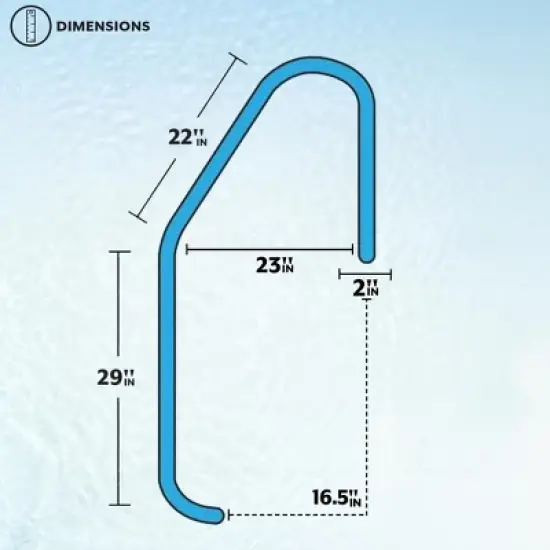 Poolzilla Salt-Friendly Stainless Steel Ladder for In-Ground Swimming Pools image {2}