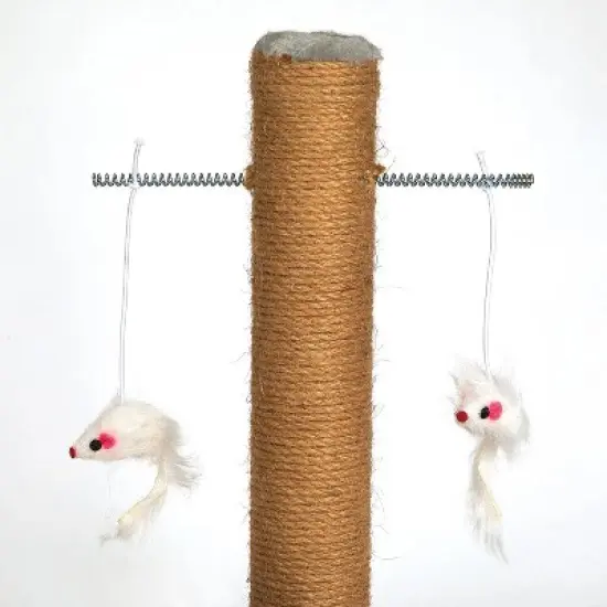 Meow Town Paw Bridge & Scratcher Pole Cat Toy image {2}