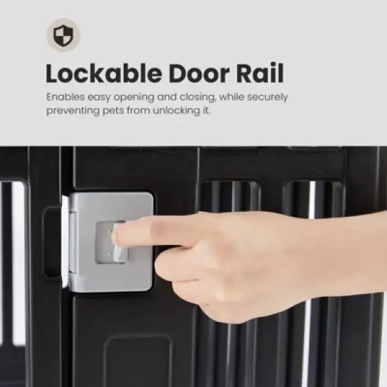 Sevobal Pet Carriers Safe And Secure Dog Playpen For Indoor And Outdoor, Pet Fence, Folding And Portable, Easy To Clean, Black, 35.6"*35"*23.6" image {4}