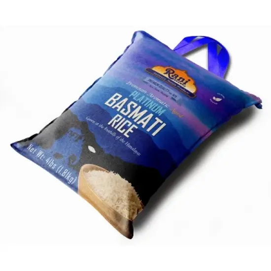 Platinum White Basmati Rice Extra Long  - 64oz (4lbs) Cloth Bag - Rani Brand Authentic Indian Products image {6}