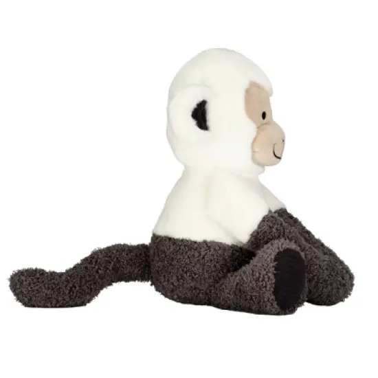 Lambs & Ivy Jungle Party White/Gray Plush Monkey Stuffed Animal Toy - Charlie image {2}