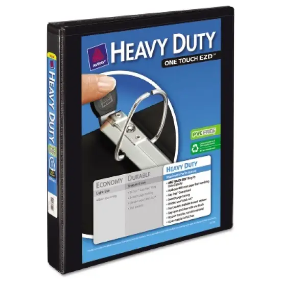 Avery Heavy-Duty View Binder w/Locking 1-Touch EZD Rings 1" Cap Black 79699 image {7}
