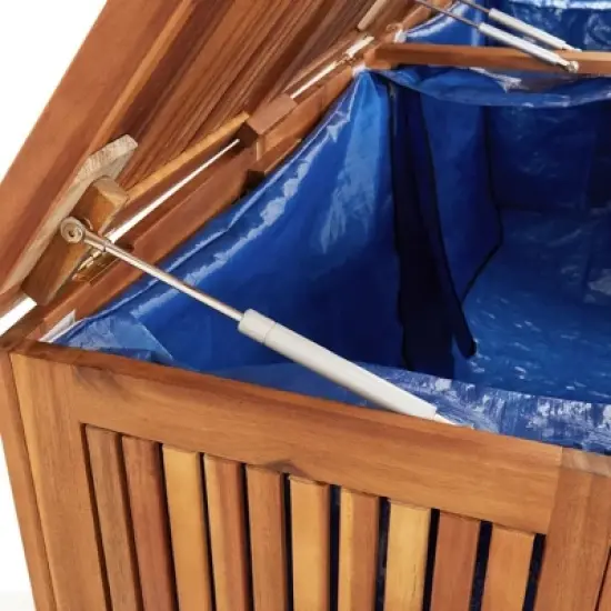 vidaXL Patio Storage Box 78.7"x31.5"x29.5" Solid Wood Acacia image {5}