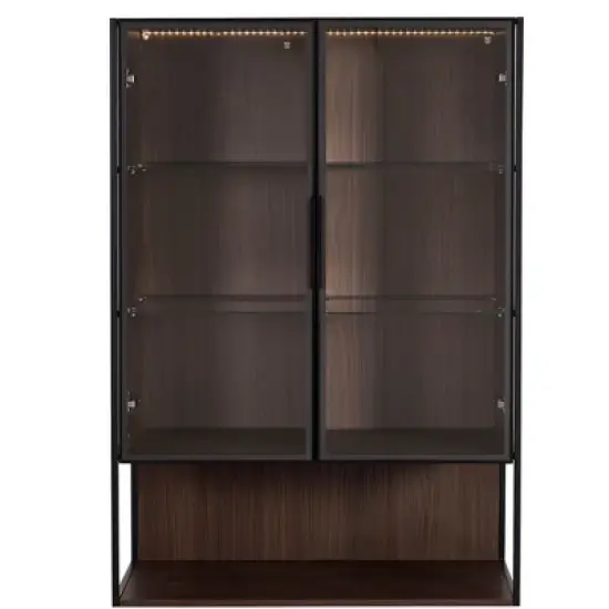 Bella Depot 51.2'' Freestanding Display Pantry Cabinet with Glass Door image {12}