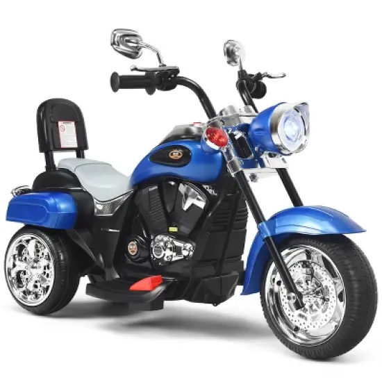 Costway 3 Wheel Kids Ride On Motorcycle 6V Battery Powered Electric Toy Blue/Pink/White/Red image {9}