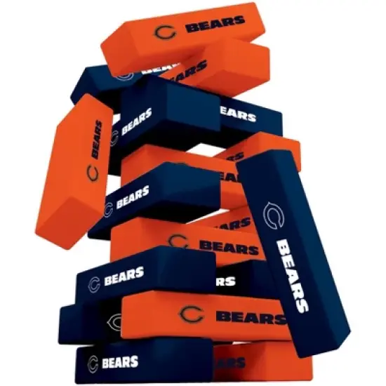 MasterPieces Real Wood Block Tumble Towers - NFL Chicago Bears image {2}