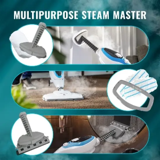 PurSteam 10-in-1 Steam Mop, Floor Steamer with Detachable Handheld Steam Cleaner for Tile, Hardwood Floors image {2}