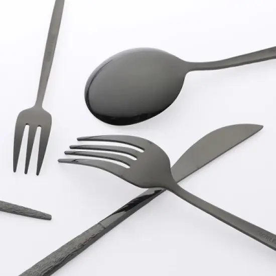 REGALWOVEN 20 Pcs Stainless Steel Mirror Polished Flatware with Knife Spoons and Forks Set, Silverware Set with Grain image {2}