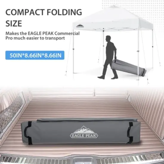 EAGLE PEAK 10 x 10ft Heavy Duty Commercial Pop Up Canopy Industrial Tent image {5}