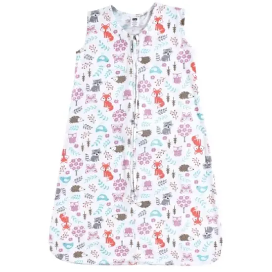 Hudson Baby Infant Girl Cotton Sleeveless Wearable Sleeping Bag, Sack, Blanket, Woodland Fox image {1}
