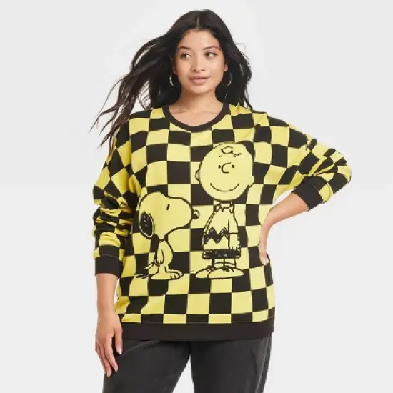 Women's Snoopy Cozy Graphic Sweatshirt - Yellow image {4}