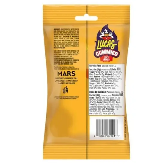Lucas Gummies Mango Candy - 4.58oz image {1}
