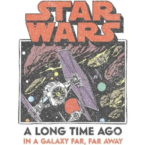 Men's Star Wars Vintage Tie Fighter in Space T-Shirt image {1}