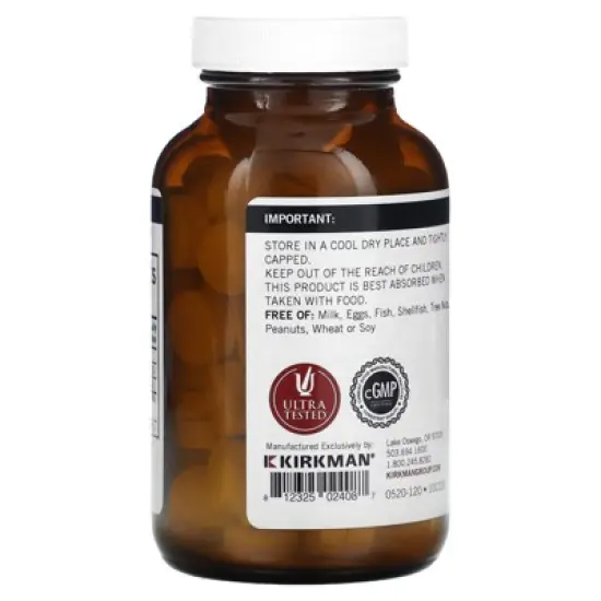 Kirkman Labs Children's Chewable Calcium with Vitamin D3, Natural Chocolate, 120 Tablets image {2}