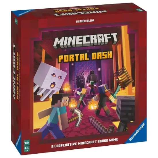 Ravensburger Minecraft Portal Dash Board Game: Creative & Strategy Play, 1-4 Players, Includes Dice & Tokens image {1}