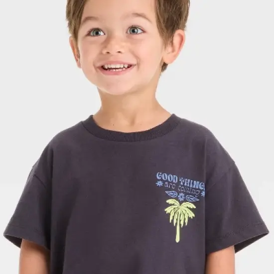 Grayson Mini Toddler Boys' Good Things Are Coming Graphic T-Shirt - Black image {2}