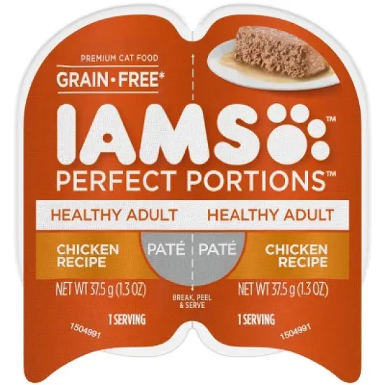 IAMS Perfect Portions Healthy Adult Chicken Flavor Pate Wet Cat Food - 2.6oz image {11}