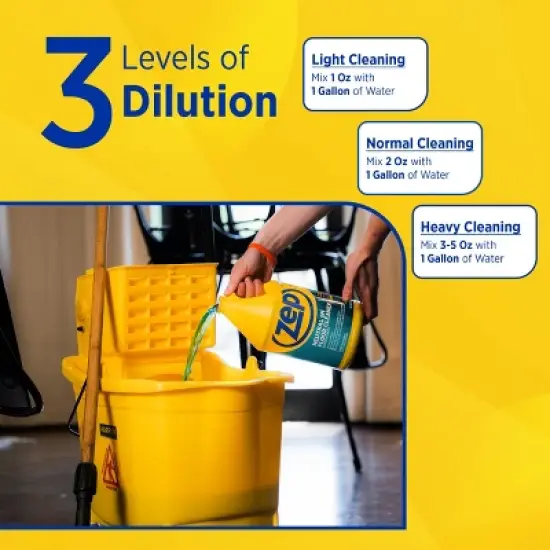 Zep Concentrated Neutral pH Floor Cleaner &ndash; Safe on Protective Finishes - 1 Gallon image {7}