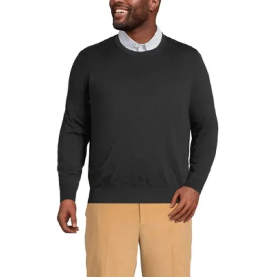 Lands' End Men's Fine Gauge Supima Cotton Crewneck Sweater image {1}