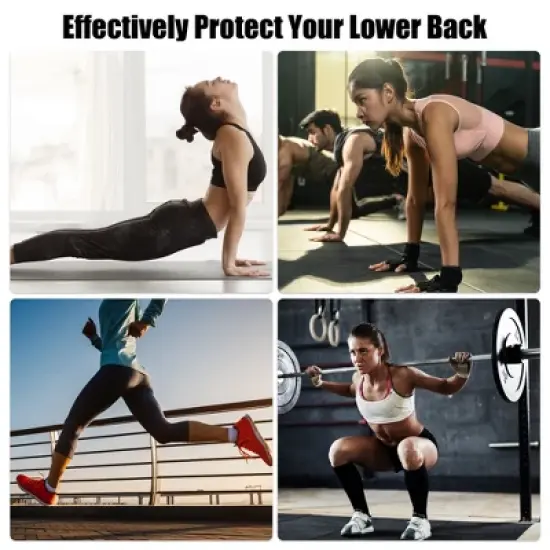 Unique Bargains Back Brace for Lower Back Pain Women Men Breathable Lumbar Support Belt for Ease Herniated Disc Scoliosis image {5}