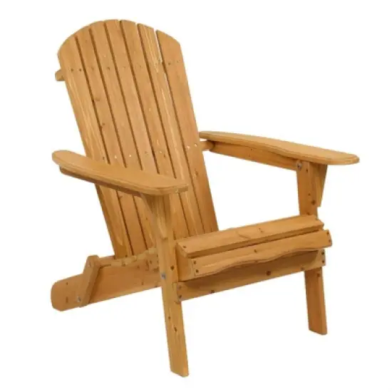 Karl Home Patio Folding Wooden Adirondack Chair image {8}