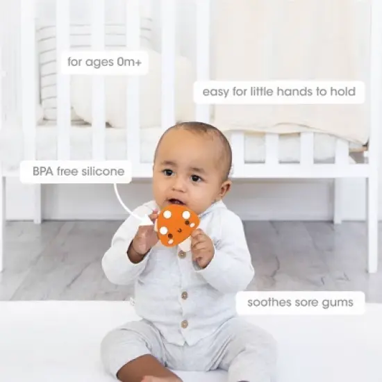 Pearhead Mushroom Silicone Teether image {2}